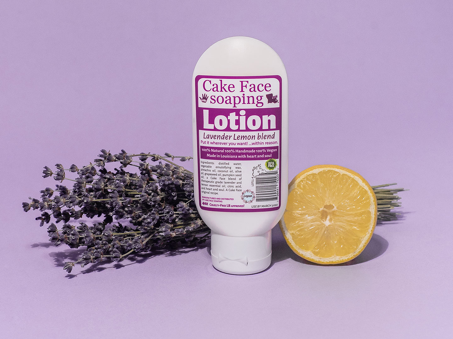 Cake Face Soaping Lavender Lemon Lotion
